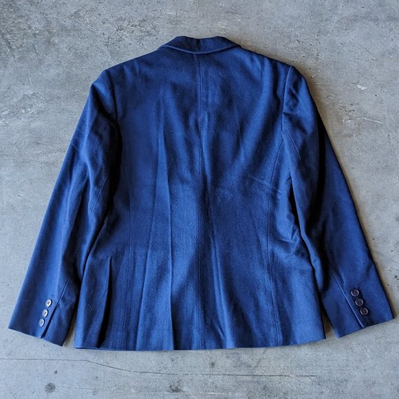Vintage Pendleton Navy Blue Wool Single Button Front Blazer Jacket size 6 - Picture 7 of 7